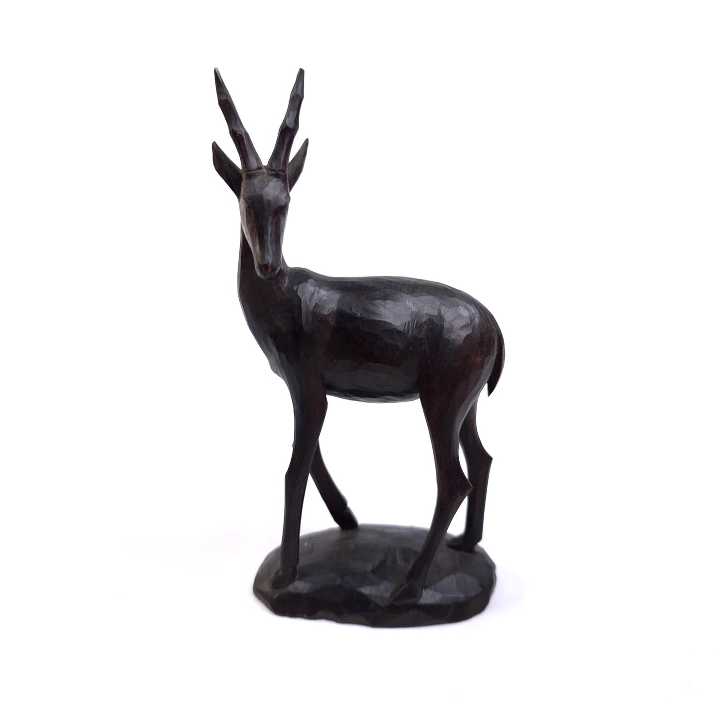 Vintage MCM Hand Carved Wooden Antelope Gazelle Figurine
