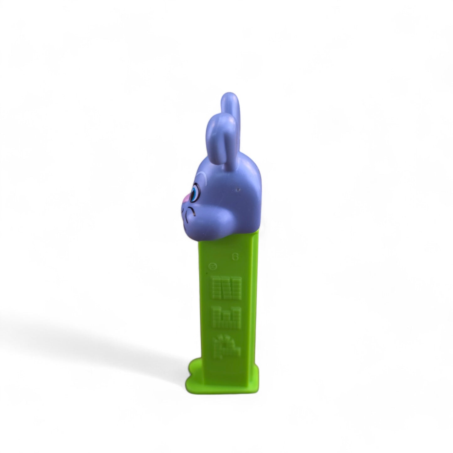 PEZ Easter Gray Floppy Ear Bunny Footed Candy Dispenser 2013 Retired Green