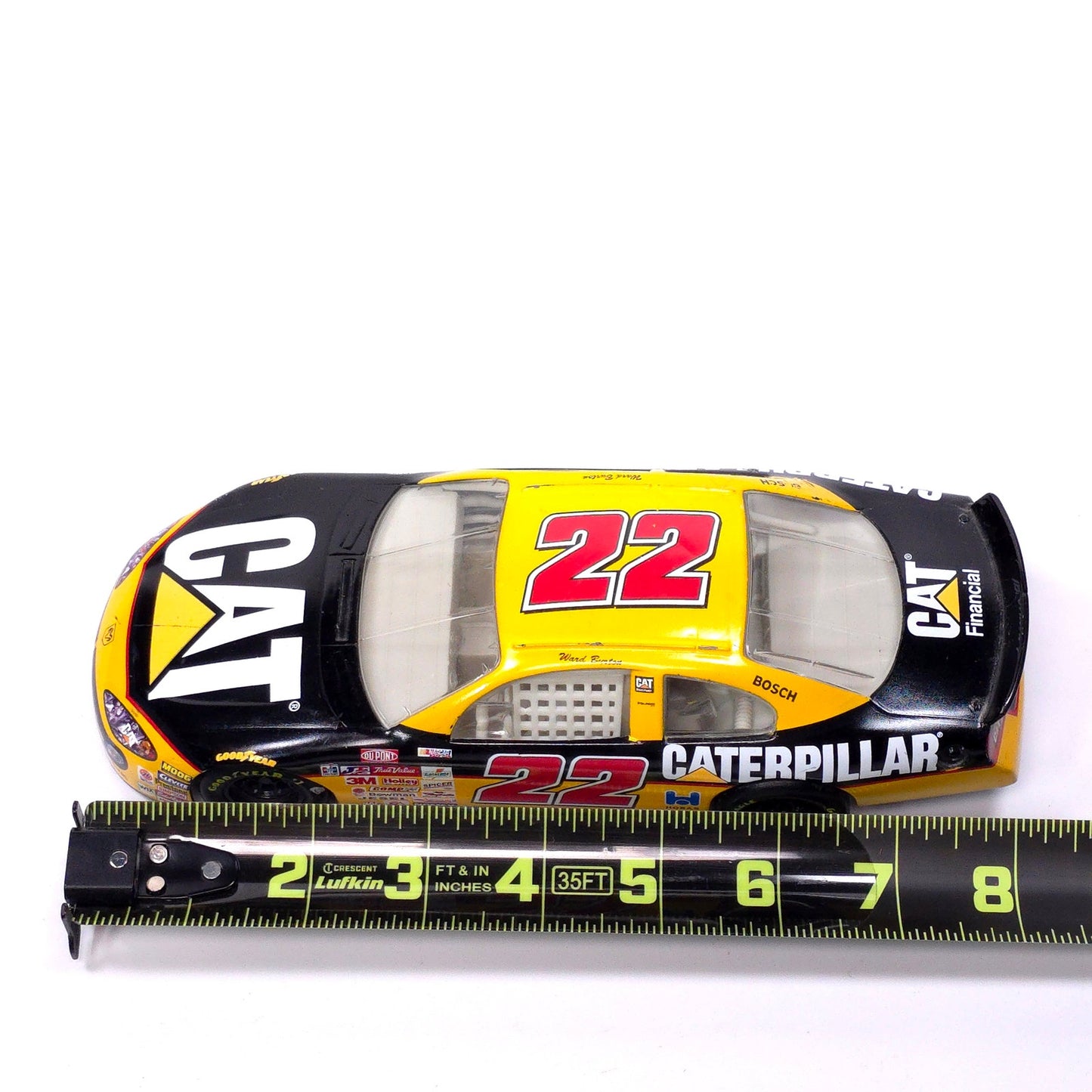 Vintage 2000 Hotwheels Mattel 1/24 Scale Nascar Caterpillar #22 Diecast Car