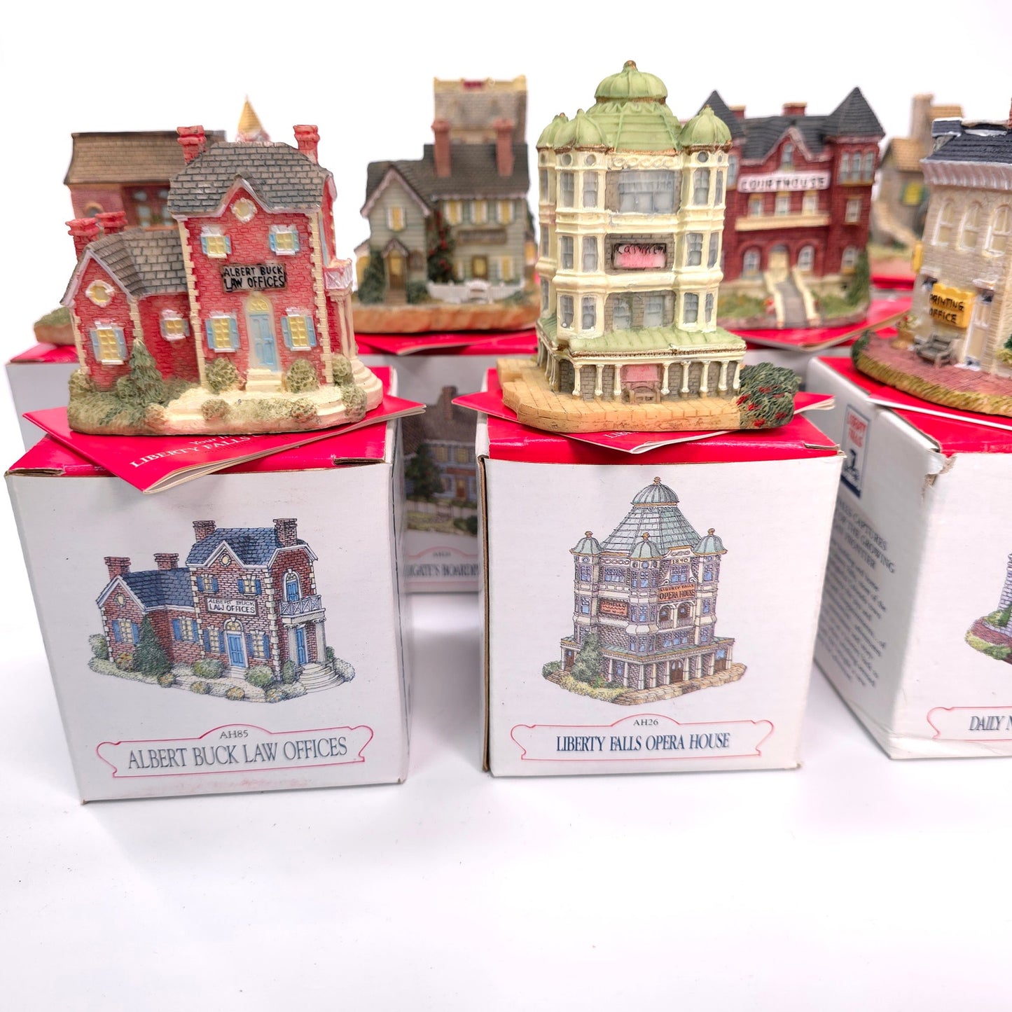 Lot of 4 Liberty Falls The American Collection Village House Figurine
