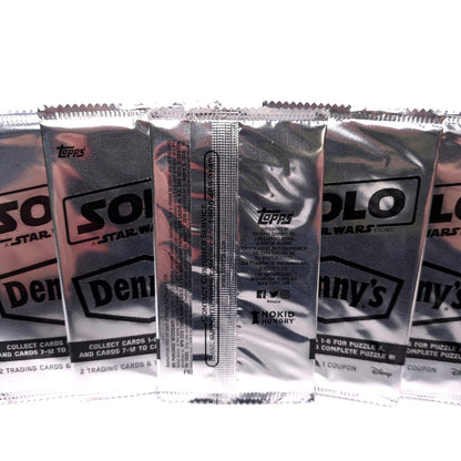 Lot of 5 Star Wars Solo 2018 Topps Denny's Trading Card Packs Disney