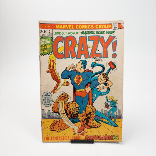 Crazy! #3 Marvel Comics Comic Book The Fantastical Four Stupor-Man