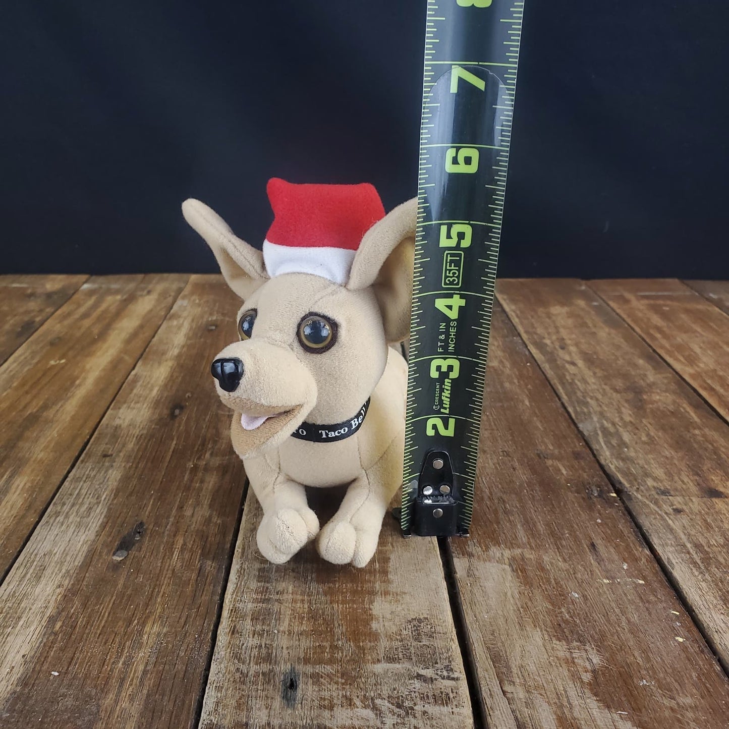 Vintage Taco Bell Chihuahua Dog Plush Christmas Hat "Feliz Navidad Amigos"Tested