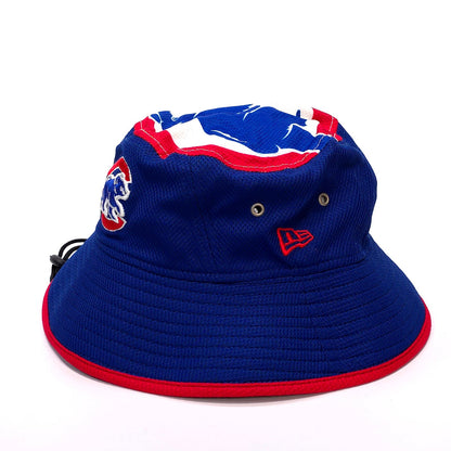 MLB Chicago Cubs Baseball Team Bucket Hat Top Logo New Ero W/ Chin Strap