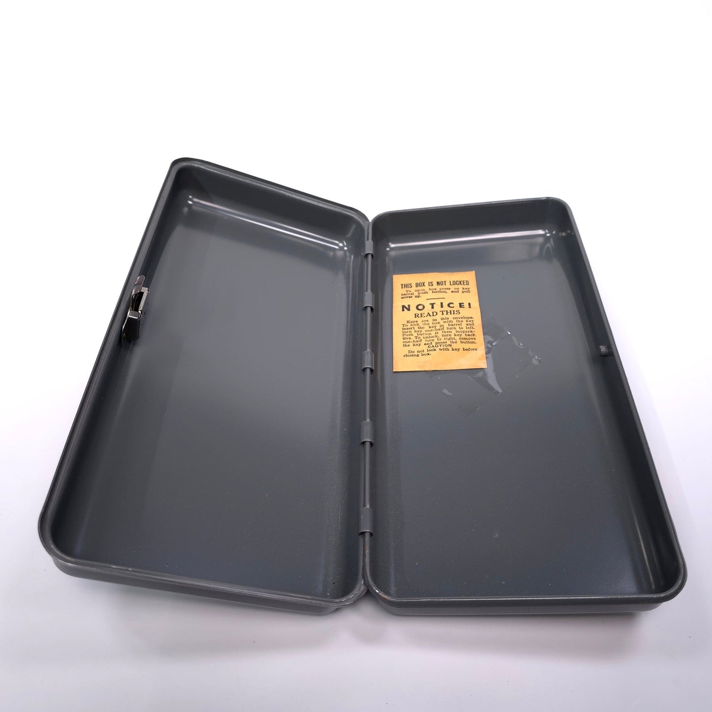 Vintage PN Co Metal Lock Box w/ Key Funeral Home