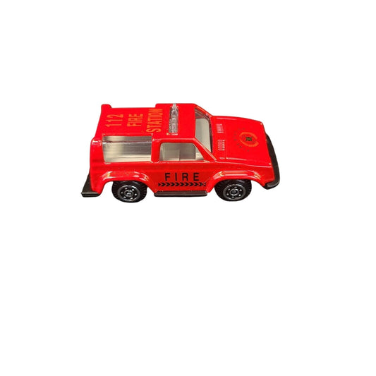 Vintage Fire Vehicle Truck 112 Fire Station Toy Car - Collectible