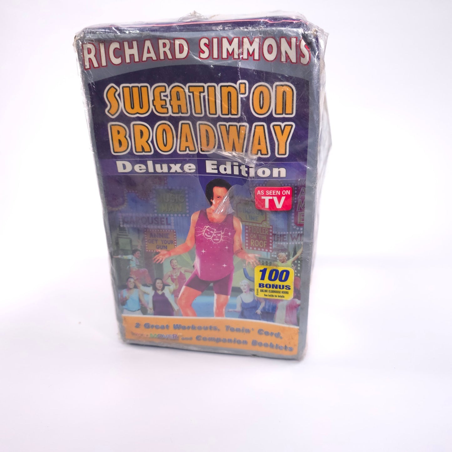 Sealed Richard Simmons Sweatin' On Broadway Deluxe Edition VHS Workout Set