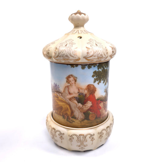 Vintage Ardalt Lenwile Vanity Jar Canister Trinket Music Box Renaissance