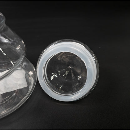 6 inch Clear Glass Tree Canister Candy Treat Jar Holiday Home Decor