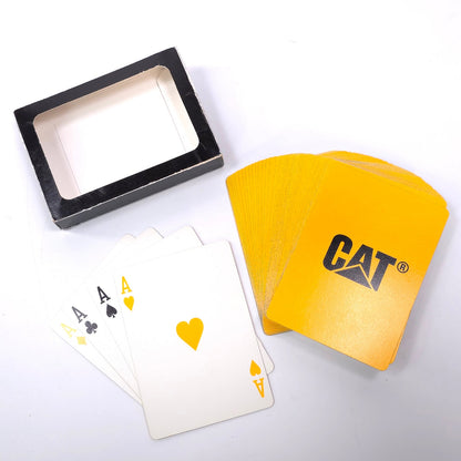 CAT Caterpillar Deck Playing Cards w/ Box Contruction Yellow