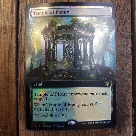 Foil Temple of Plenty Extended Art Theros: Beyond Death MTG Magic The Gathering