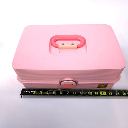Vintage Caboodles Large Case Cosmetic Makeup Jewelry Box Pink 2425