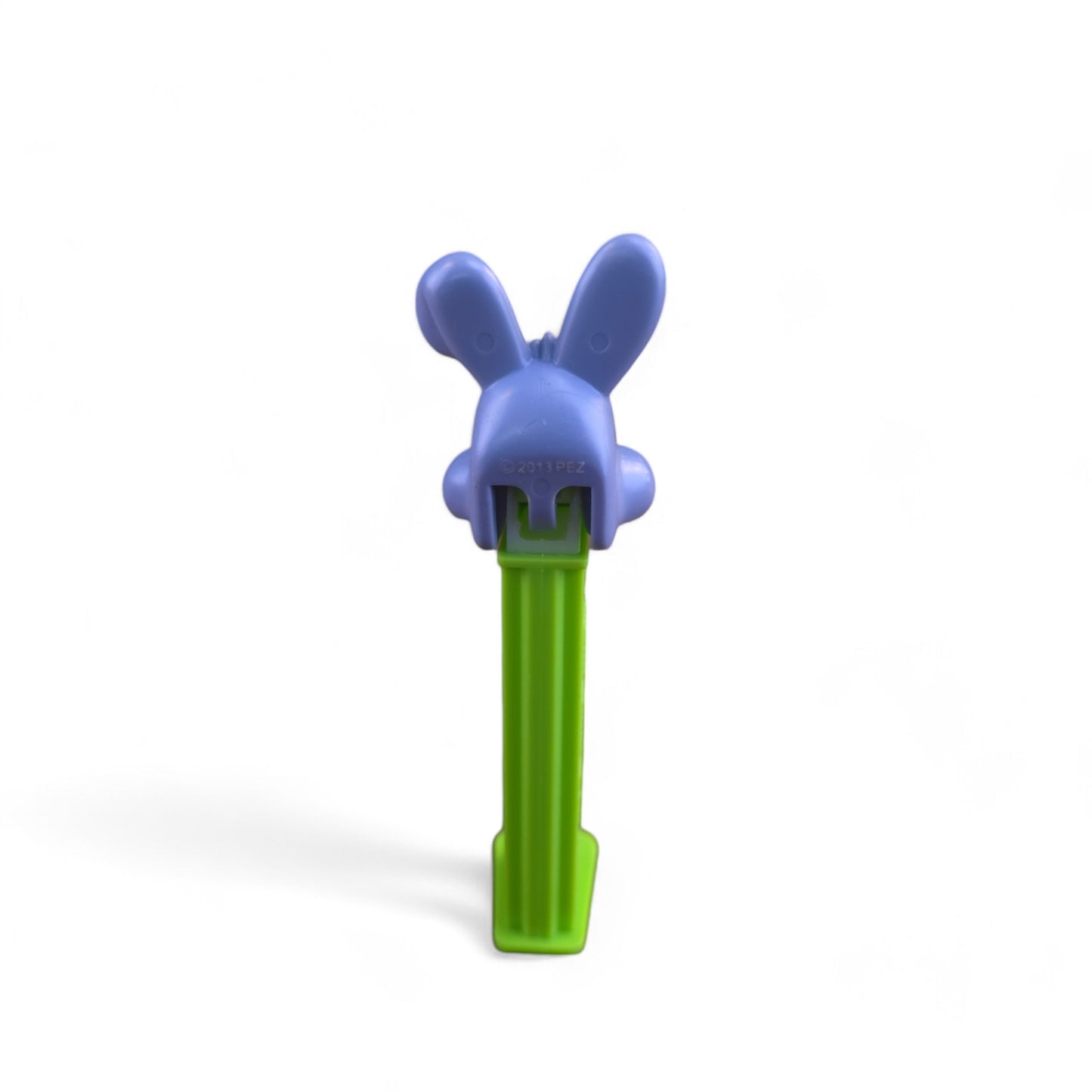 PEZ Easter Gray Floppy Ear Bunny Footed Candy Dispenser 2013 Retired Green