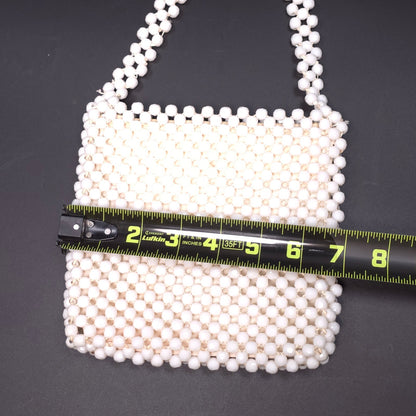 Vintage Hong Kong Beaded Evening Clutch Handbag Purse Zipper Closure