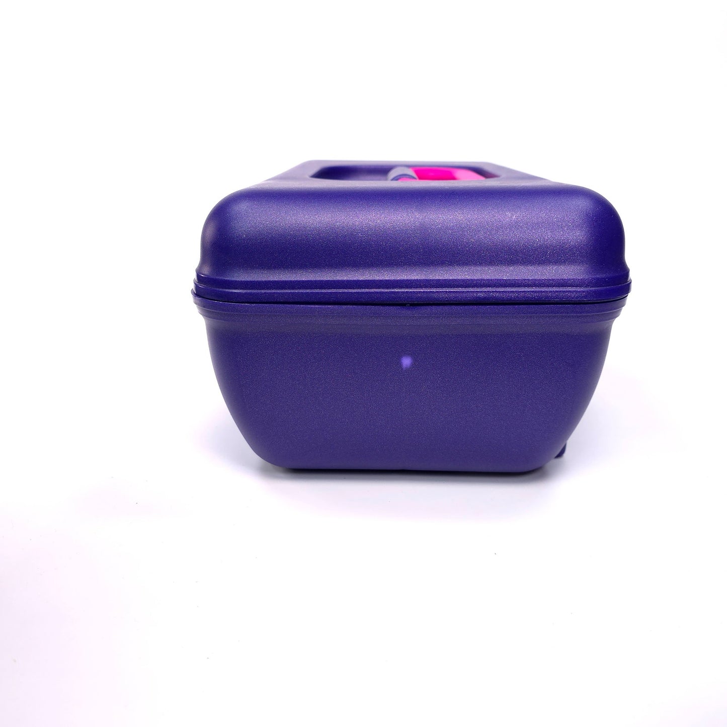 Vintage Caboodles Medium Cosmetic Makeup Jewelry Box w/ Mirror Purple Pink 2752
