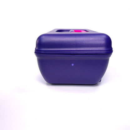 Vintage Caboodles Medium Cosmetic Makeup Jewelry Box w/ Mirror Purple Pink 2752