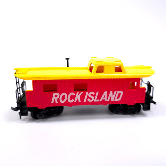 Tyco HO Scale Rock Island Yellow Red Caboose Train Car