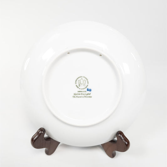 1992 Royal Copenhagen Denmark Christmas Plate The Pastor's Christmas
