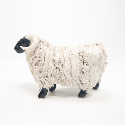 Vintage Tom Macki Porcelain Spaghetti Ram Figurine