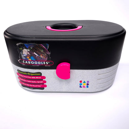 Caboodles Medium Cosmetic Makeup Jewelry Box w/ Mirror Black Gray Pink 2642