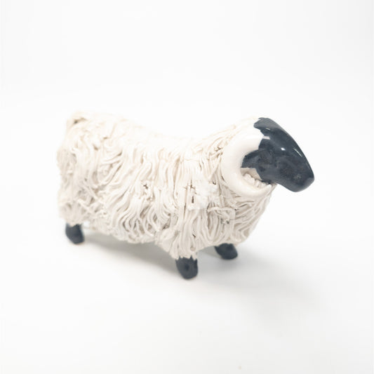 Vintage Tom Macki Porcelain Spaghetti Ram Figurine