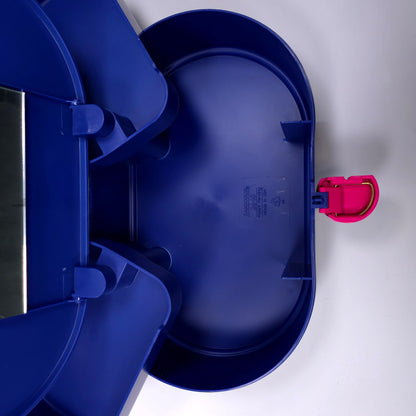 Caboodles Medium Cosmetic Makeup Jewelry Box w/ Mirror Blue Gray 2615