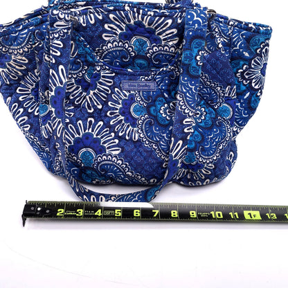 Vera Bradley Large Blue Bandana Shoulder Tote Bag Purse