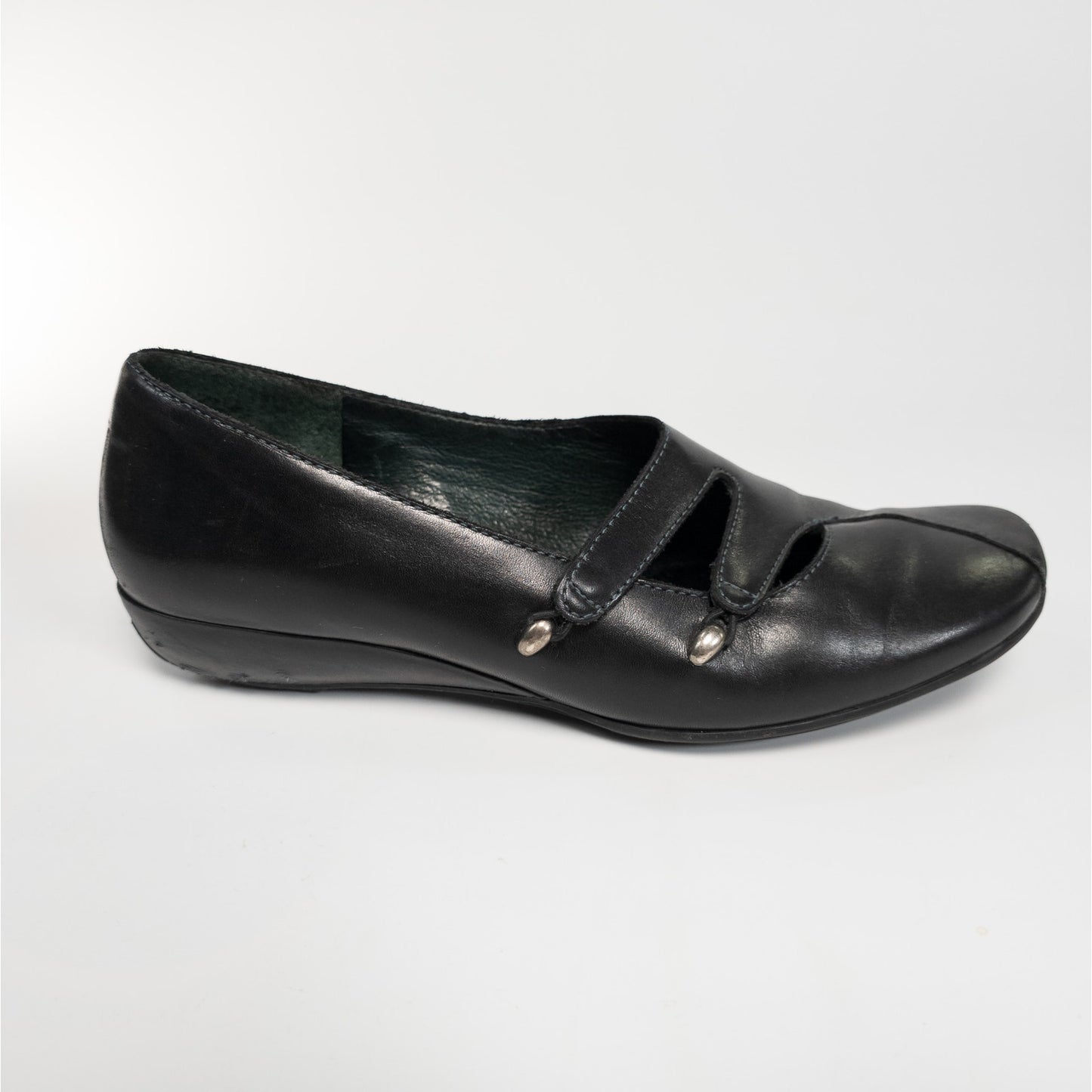 Clarks Leather Wedge Heel Business Casual Loafer Women's Size 8M