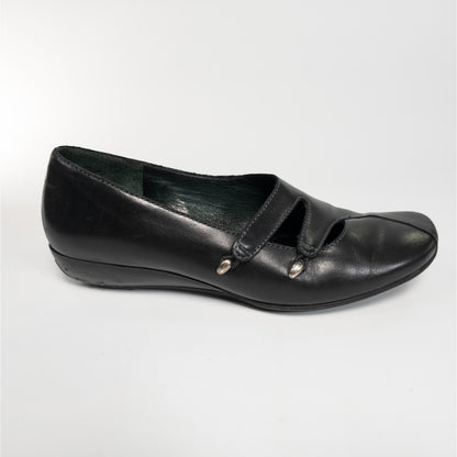 Clarks Leather Wedge Heel Business Casual Loafer Women's Size 8M