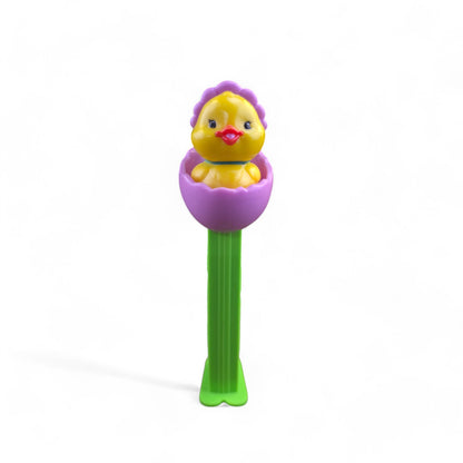 PEZ Easter Chick In Egg Shell Footed Candy Dispenser 2005 Green