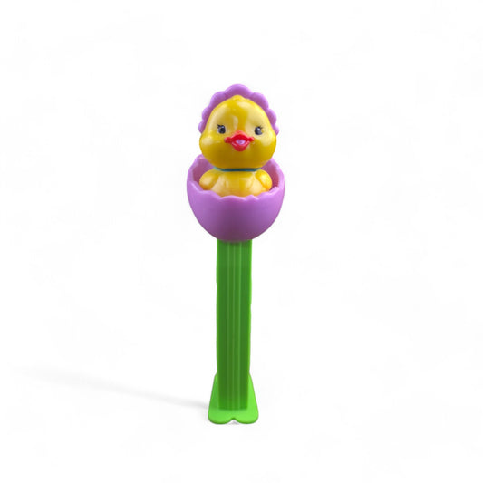 PEZ Easter Chick In Egg Shell Footed Candy Dispenser 2005 Green