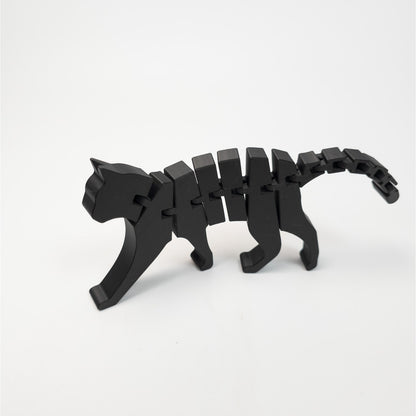 3D Printed Articulated Cat Toy Flexible Jointed Fidget Figure Animal Gift Kitty