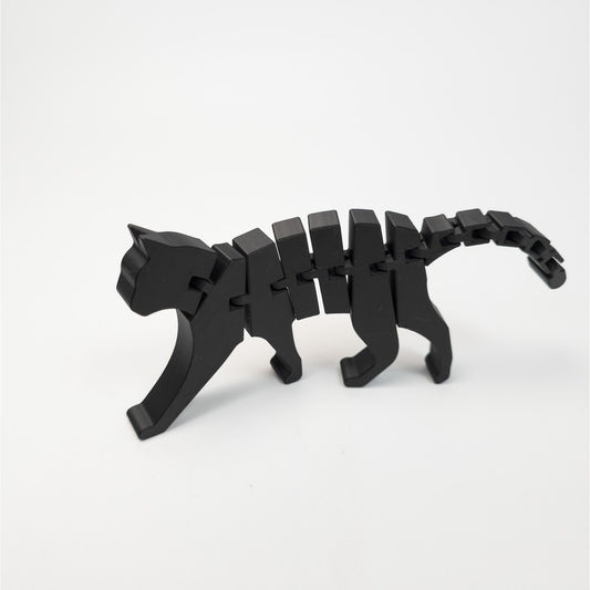 3D Printed Articulated Cat Toy Flexible Jointed Fidget Figure Animal Gift Kitty