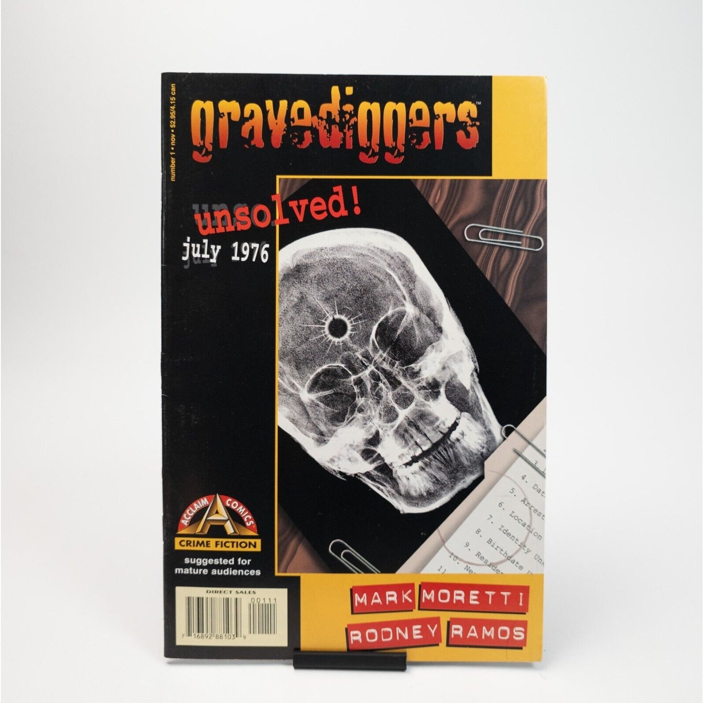 Gravediggers Unsolved July 1976 #1 Acclaim Comics Comic Book