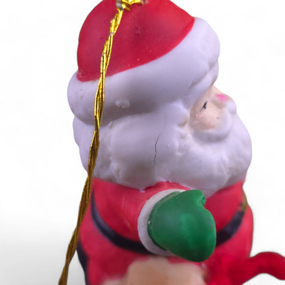 1986 BOA  Christmas Santa Clauss Bell Porcelain Ornmanet
