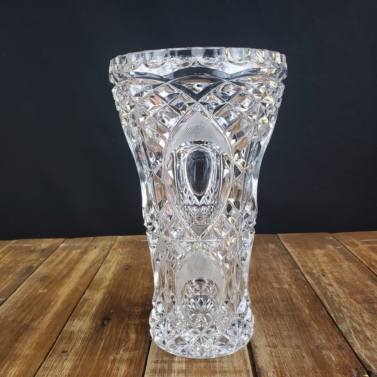 Vintage Nachtmann Bleikristall 24% Lead Crystal 9" Vase West Germany