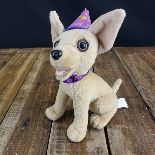 Vintage Yo Quiero Taco Bell Chihuahua Plush Y2k 2000 Happy New Year Not Working