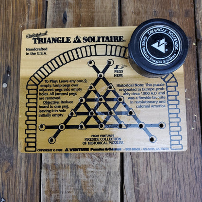 Vintage 1988 The Original Triangle Solitaire Game Venture Puzzles and Games