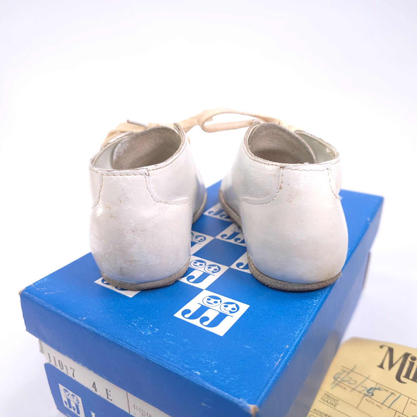 Vintage 1975 Jumping Jacks Hi Top Cuddler 2 Baby Shoes Size 4E - 11017