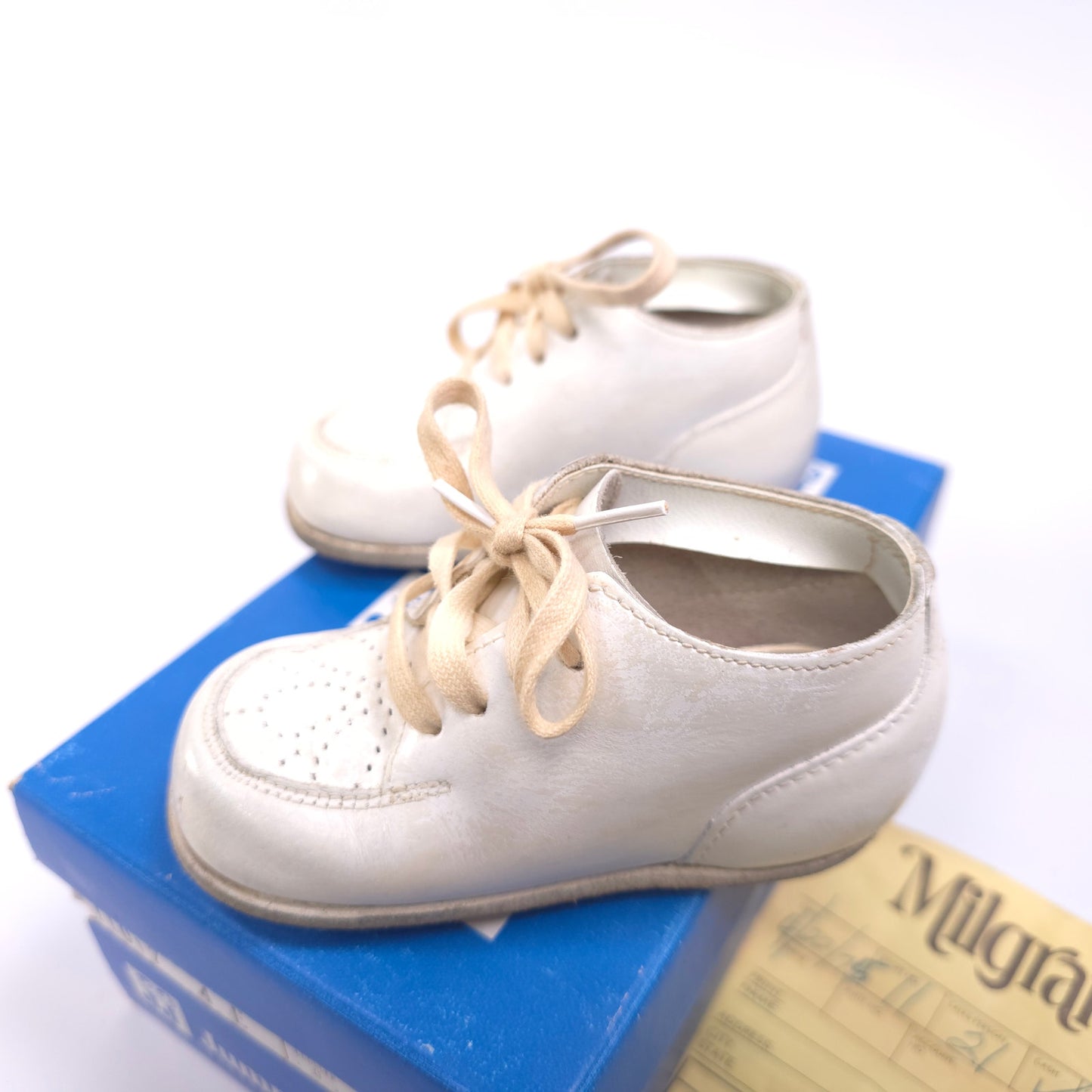 Vintage 1975 Jumping Jacks Hi Top Cuddler 2 Baby Shoes Size 4E - 11017