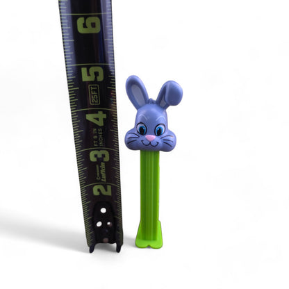 PEZ Easter Gray Floppy Ear Bunny Footed Candy Dispenser 2013 Retired Green