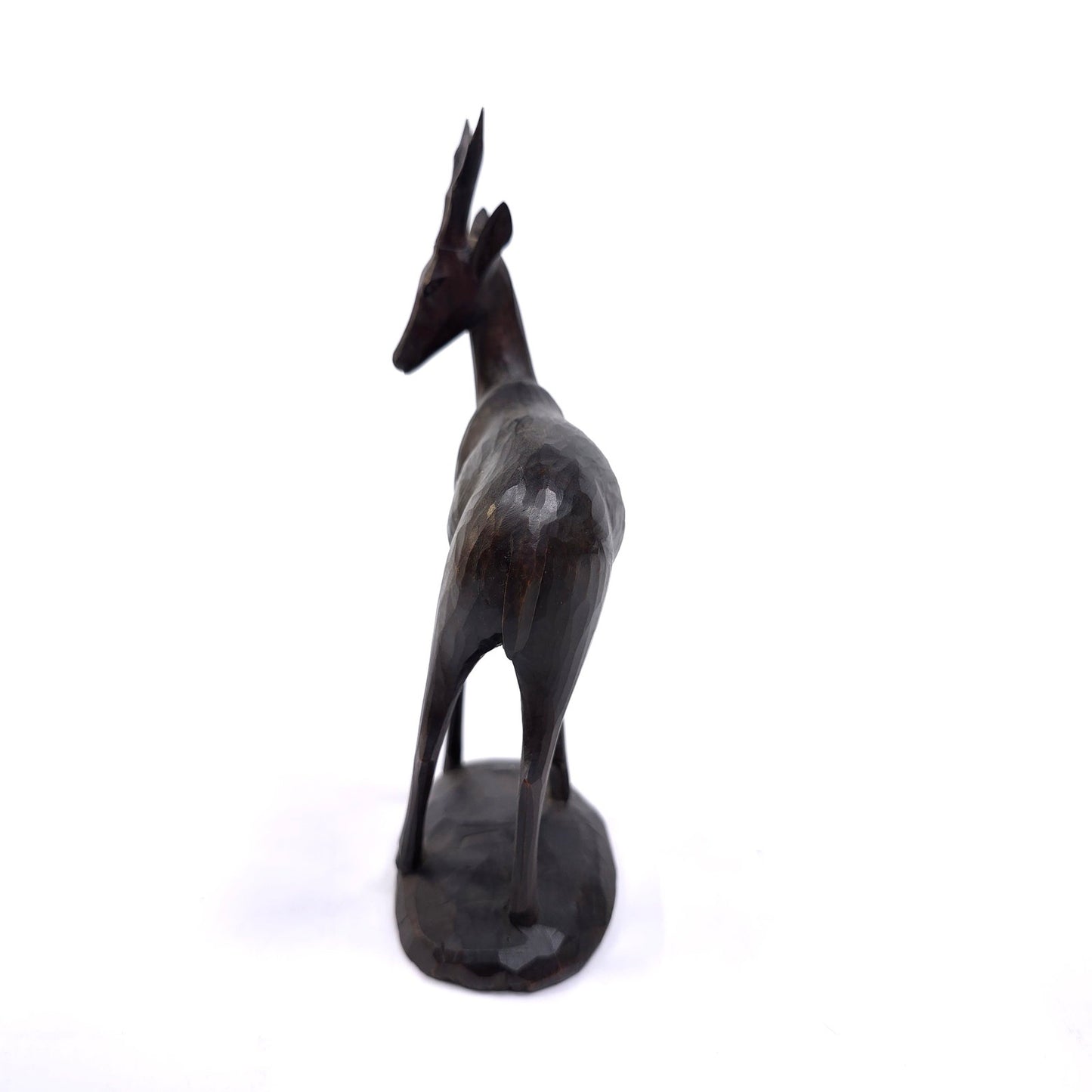 Vintage MCM Hand Carved Wooden Antelope Gazelle Figurine