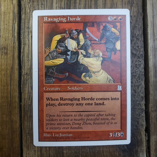 Ravaging Horde 1999 Portal Three Kingdoms MTG Magic The Gathering Card Game