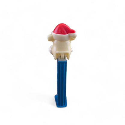 PEZ Christmas Polar Bear With Santa Hat Footed Candy Dispenser 2002 Blue
