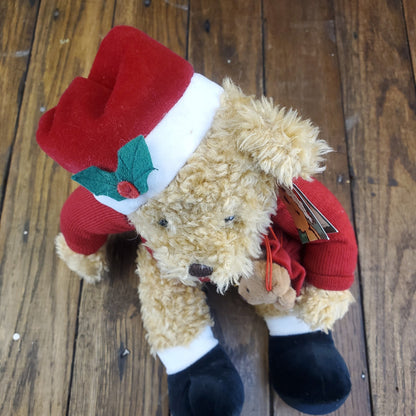 Avon Sammy Santa Plush 12" Toy Bear & Mini Bear Russ Berrie & Co. Item F661851