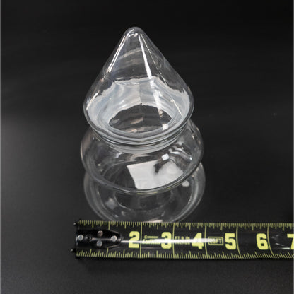 6 inch Clear Glass Tree Canister Candy Treat Jar Holiday Home Decor