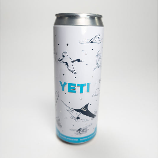 Yeti Slim Can Tin Canister Duck Marlin Horse Fishing Surf Camping