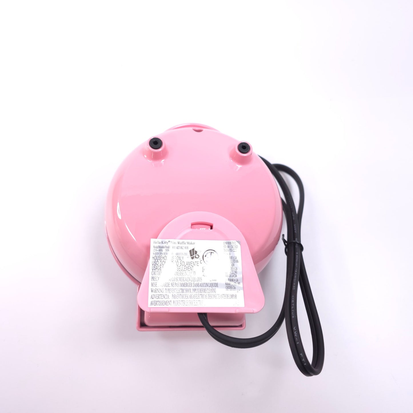 Hello Kitty Mini Waffle Maker Pink Uncanny Brand WM3-KIT-HK2-HOB