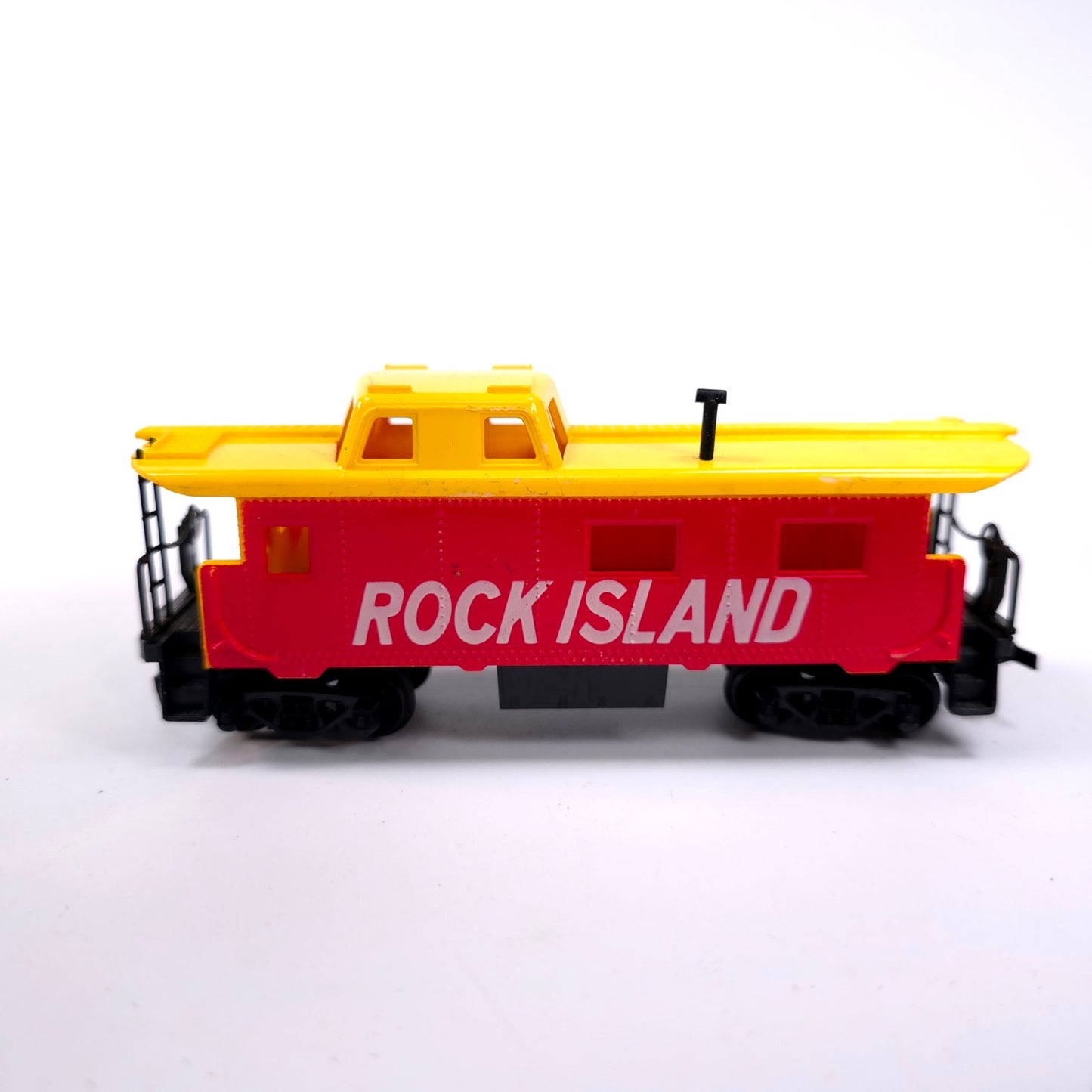 Tyco HO Scale Rock Island Yellow Red Caboose Train Car