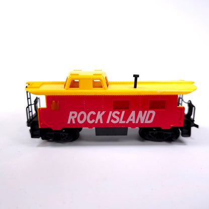 Tyco HO Scale Rock Island Yellow Red Caboose Train Car